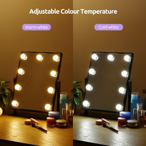  Hollywood Makeup Vanity Mirror with Lights - Oakome Lighted Mirrors with Touch Cotrol and...