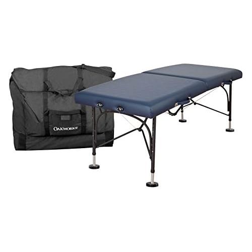  Oakworks PKG7113-ROYALBLUE Boss Table with Free X-Large Professional Carry Case, Royal Blue Upholstery
