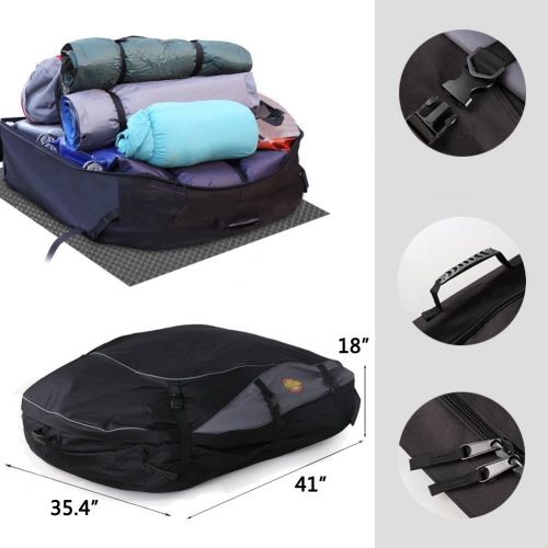  Oanon Car Top Carrier 15 Cubic Feet Waterproof Roof Top Cargo Bag Fit for The Outdoor Elements