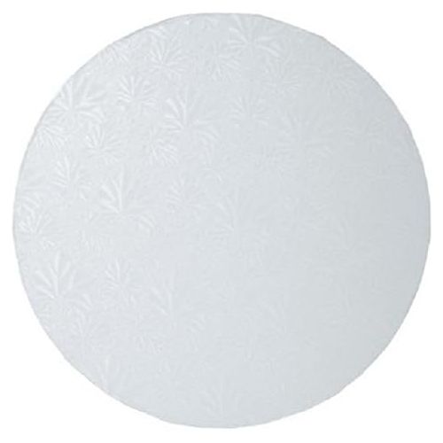  Oasis Supply Round Cake Drum, 8-Inch, White Foil