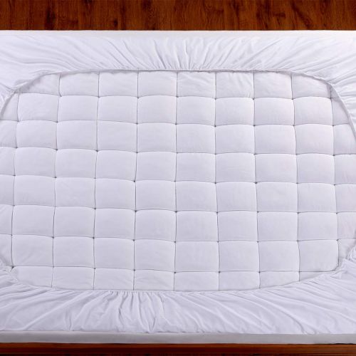  Oaskys oaskys Full Mattress Pad Cover Cotton Top with Stretches to 18” Deep Pocket Fits Up to 8”-21” Cooling White Bed Topper (Down Alternative, Full Size)