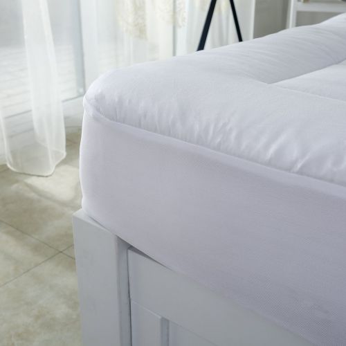  Oaskys oaskys Queen Mattress Pad Cover Cooling Mattress Topper Cotton Top Pillow Top with Down Alternative Fill (8-21” Fitted Deep Pocket Queen Size)