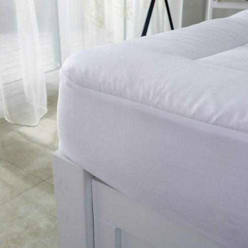  Oaskys oaskys King Mattress Pad Cover Cooling Mattress Topper Cotton Top Pillow Top with Down Alternative Fill (8-21”Fitted Deep Pocket King Size)