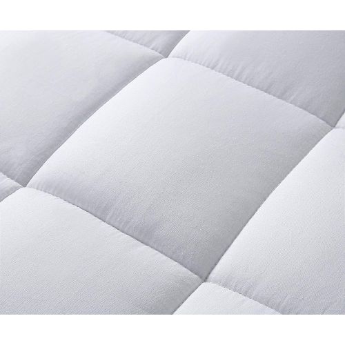  Oaskys oaskys King Mattress Pad Cover Cooling Mattress Topper Cotton Top Pillow Top with Down Alternative Fill (8-21”Fitted Deep Pocket King Size)