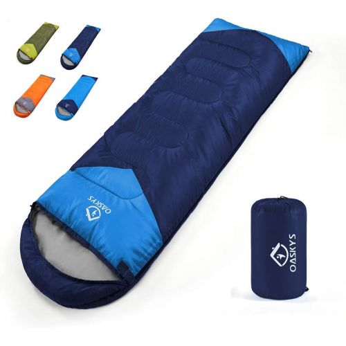  [아마존 핫딜] [아마존핫딜]Oaskys oaskys Camping Sleeping Bag - 3 Season Warm & Cool Weather - Summer, Spring, Fall, Lightweight, Waterproof for Adults & Kids - Camping Gear Equipment, Traveling, and Outdoors