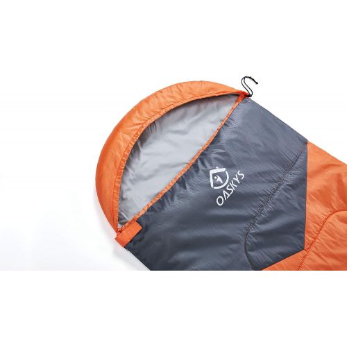  [아마존핫딜][아마존 핫딜] Oaskys oaskys Camping Sleeping Bag - 3 Season Warm & Cool Weather - Summer, Spring, Fall, Lightweight, Waterproof for Adults & Kids - Camping Gear Equipment, Traveling, and Outdoors