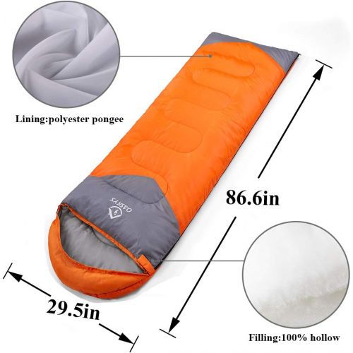  oaskys Camping Sleeping Bag - All Season Warm & Cold Weather - Summer, Spring, Fall, Winter, Lightweight, Waterproof for Adults & Kids - Camping Gear Equipment, Traveling, and Outd