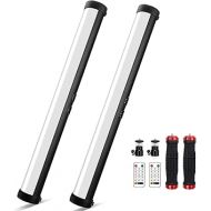 2 Pack RGB Led Video Light Stick Wand, Obeamiu 2600-9600K Photography Lighting, 5000mAh Rechargeable Battery, 21 Lights Effect for Video Conference Shooting YouTube Studio, Live Game Streaming, Vlogg