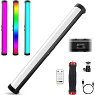 RGB Led Video Light Stick Wand, Obeamiu 2600-9600K Portable Studio Photography Lighting, 5000mAh Rechargeable Battery, 21 Lights Effects for YouTube, Painting, Vlog, Live Streaming, Self Broadcasting