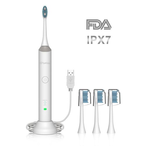  Rechargeable Electric Sonic Toothbrush WaterproofElectric Toothbrush, Obella Rechargeable Sonic...