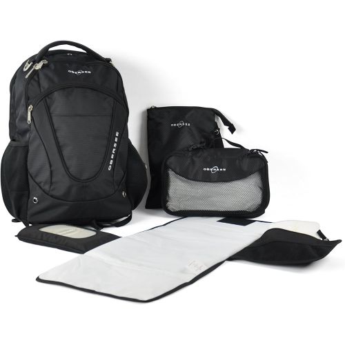  [아마존베스트]Obersee Oslo Diaper Bag Backpack, Black
