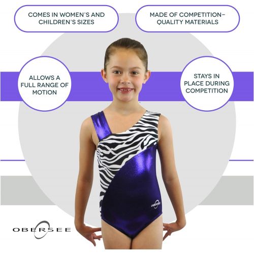  Obersee Womens and Girls Gymnastics Biketard - Purple, Pink, or Black Velvet