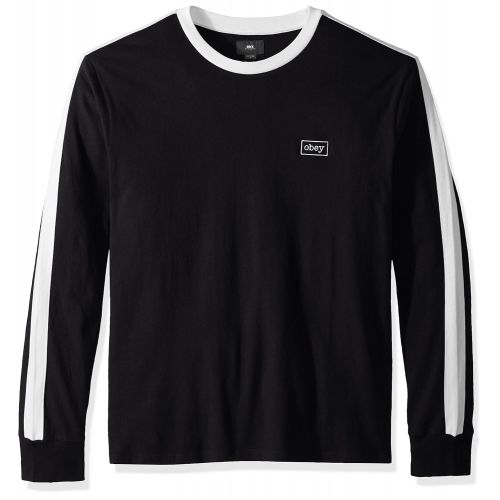  Obey Mens Borstal Box Long Sleever Crew Neck T-Shirt