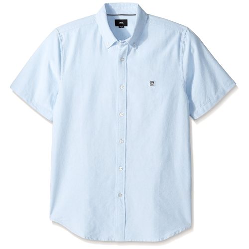  Obey Mens Eighty Nine Woven Short Sleeve Button Up Shirt