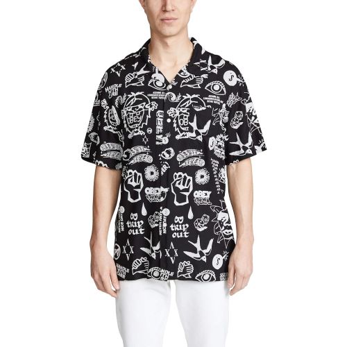  Obey Mens Flash Woven Shirt