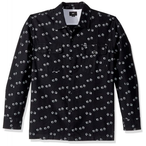  Obey Mens Fast and Loose Long Sleeve Woven Shirt