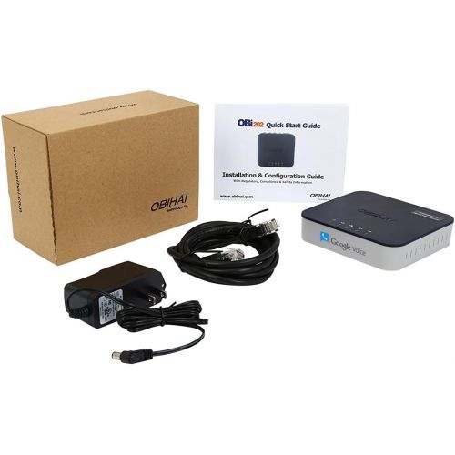  Obihai OBi202 2-Port VoIP Phone Adapter with Google Voice and Fax Support for Home and SOHO Phone Service