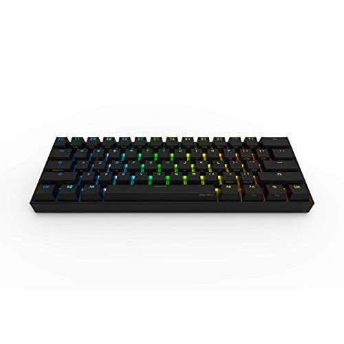  Obinslab Anne 2 Pro Mechanical Gaming Keyboard 60% True RGB Backlit - Wired/Wireless Bluetooth 4.0 PBT Type-c Full Keys Programmable (Cherry Mx Brown, Black)