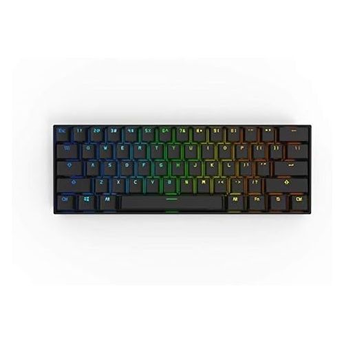  Obinslab Anne 2 Pro Mechanical Gaming Keyboard 60% True RGB Backlit - Wired/Wireless Bluetooth 4.0 PBT Type-c Up to 8 Hours Extended Battery Life, Full Keys Programmable (Gateron B