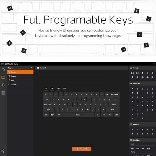  Obinslab Anne 2 Pro Mechanical Gaming Keyboard 60% True RGB Backlit - Wired/Wireless Bluetooth 4.0 PBT Type-c Up to 8 Hours Extended Battery Life, Full Keys Programmable (Gateron B