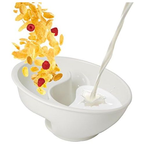  [아마존베스트]Obol - The Original Never Soggy Cereal Bowl With The Spiral Slide Design n Grip - Lg Red