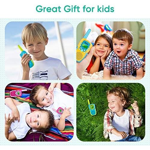  [아마존베스트]Obuby Walkie Talkies for Kids, 22 Channels 2 Way Radio Kid Toy Gift 3 Miles Long Range with Backlit LCD Flashlight Best Gifts for Boys and Girls to Outside Adventure, Camping 2 Pac