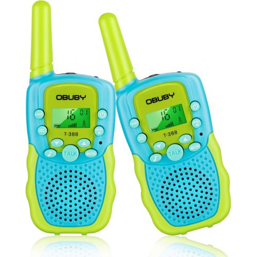  [아마존베스트]Obuby Walkie Talkies for Kids, 22 Channels 2 Way Radio Kid Toy Gift 3 Miles Long Range with Backlit LCD Flashlight Best Gifts for Boys and Girls to Outside Adventure, Camping 2 Pac