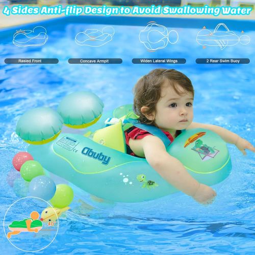  Obuby Baby Swimming Float Ring Inflatable Neck Pool Floats with Safe Bottom Support Children Waist Swim Water Toys Accessories for Toddler Age of 3-36 Months, Large