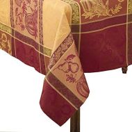 Occasion Gallery Orange Fall Colors Thanksgiving Holiday Jacquard Design Dinner Tablecloth, 72 Square