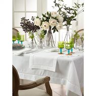 Occasion Gallery White Special Occasion Holiday Tablecloth with Hemstitched Border 70 X 120