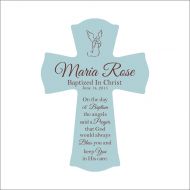 /OccasionallyInspire Baptism Gift, Personalized Baptism Cross, On the day of your baptism the angels said a prayer, that God would always bless you and keep...