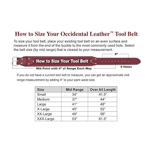  Occidental Leather 9525 M The Finisher Tool Belt Set - Medium