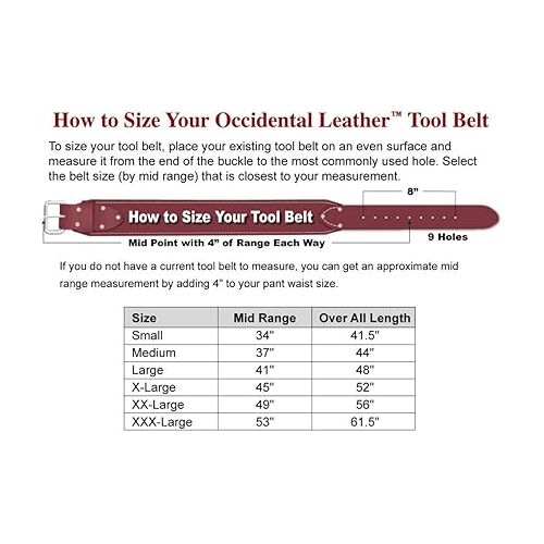  Occidental Leather 5035 XXL H.D. 3-inch Ranger Work Belt