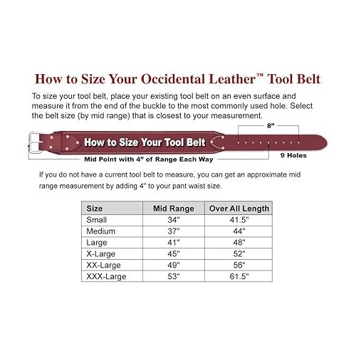  Occidental Leather 9525 LG The Finisher Tool Belt Set - Large