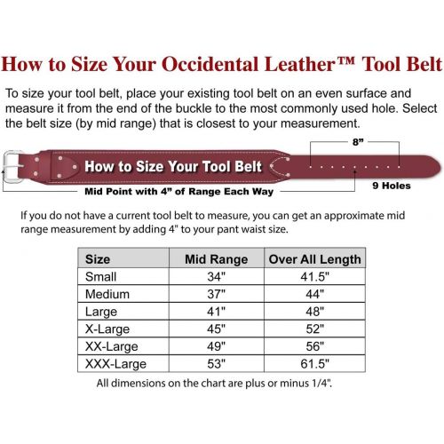  Occidental Leather 9540 Adjust-to-Fit Finisher Tool Belt