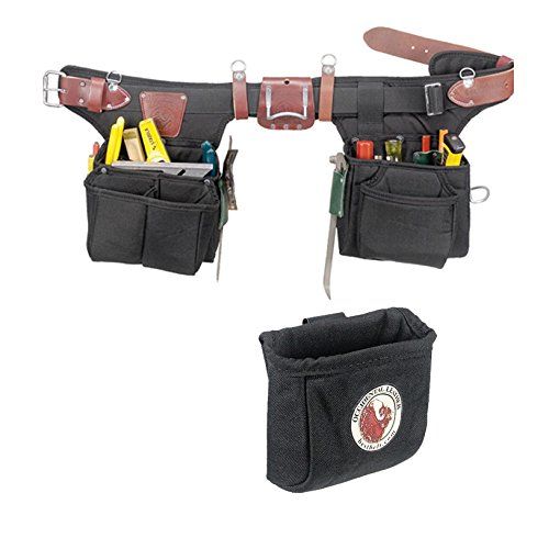  Occidental Leather 9540 Adjust-to-Fit Finisher Tool Belt Set Bundle w/ 9501 Clip-On Pouch (2 Pieces)