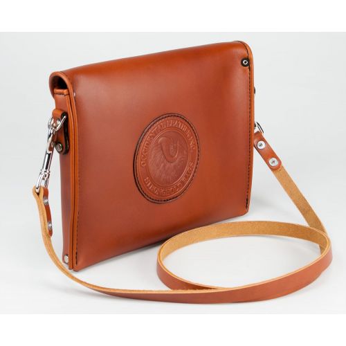  Occidental Leather 1158 Premium Whiskey Colored Leather iPad Carry Case with Shoulder Strap and Nickel Plated Clasp