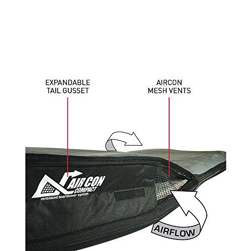  Ocean & Earth O&E Aircon Longboard Cover 96 BlackRedGrey - Surfboard Bag Cover