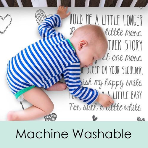  Ocean Drop Designs Baby Crib Sheet with Quote, Cute Unisex Crib Sheet, Softest Jersey 100% Cotton, Baby Shower Gift,...