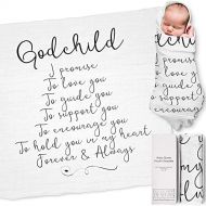 Ocean Drop Designs Ocean Drop - White Muslin Swaddle Blankets for Godchild - Christening, Baptism Baby Gifts for Newborn Boys and Girls  Registry for Baby Shower  Newborn Gifts  Baby Swaddle Wrap