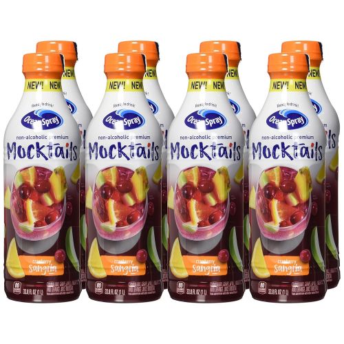  Ocean Spray Mocktails, Cranberry Sangria, 1 Liter Bottle (Pack of 8)