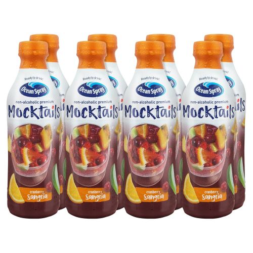  Ocean Spray Mocktails, Cranberry Sangria, 1 Liter Bottle (Pack of 8)