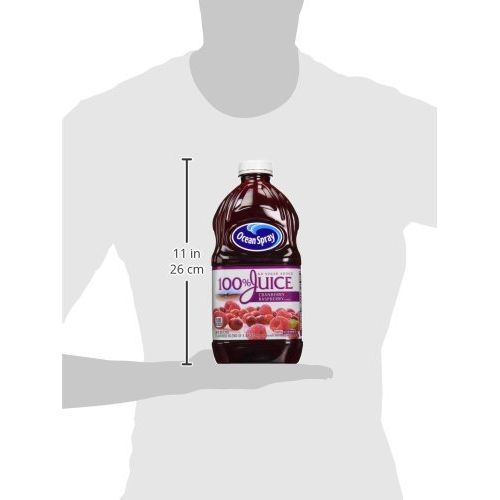  Ocean Spray 100% Juice, Cranberry Raspberry, 60 Ounce Bottle (Pack of 8)