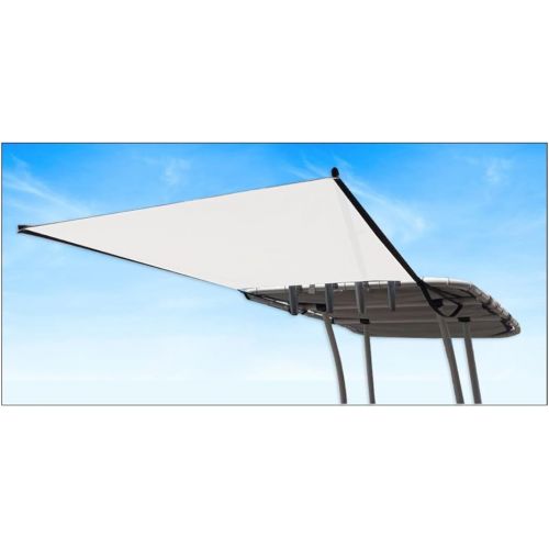  T-Top Extender/Sun Shade Easy Install Extend Shaded Area up to 5ft (White, Width 4.5' x Length 4')