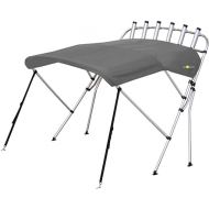 Oceansouth 3 Bow Bimini Top with Rocket Launcher 4ft Length (Gray, Mounting Width 59