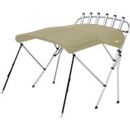 Oceansouth 3 Bow Bimini Top with Rocket Launcher 4ft Length (Beige, Mounting Width 51