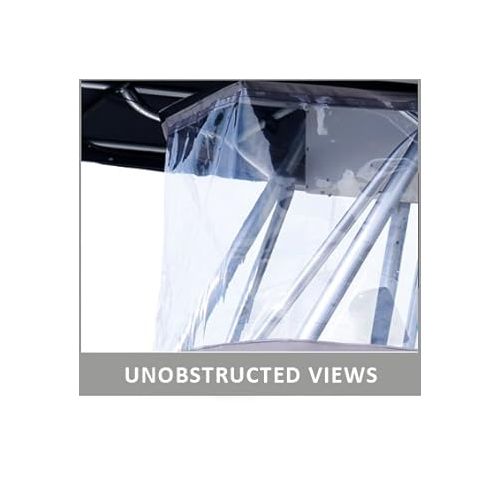  Oceansouth Universal T-TOP Enclosure, Spray Shield, Clear, Spray Curtain, for Consoles up to 27½''