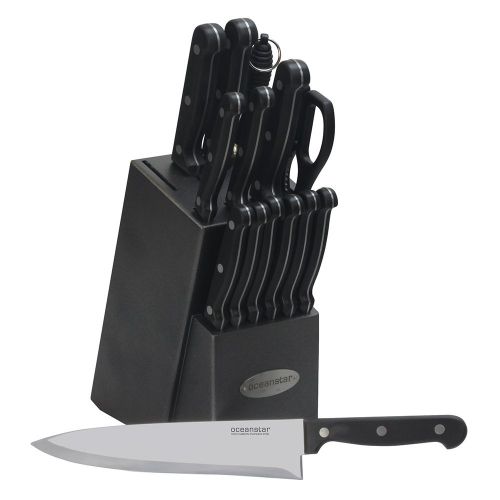  Oceanstar KS1194 Contemporary 15-Piece Knife Set with Block