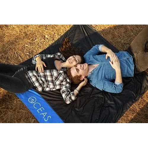  Oceas Outdoor Pocket Blanket - Waterproof and Sand Proof Beach Mat - Portable and Compact Travel Tarp is Great for Camping, Backpacking, Festival and Picnic Use