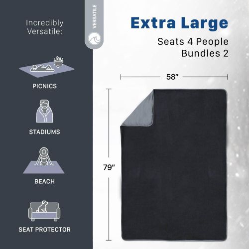  Oceas Outdoor Waterproof Blanket Warm Fleece Great for Camping, Outdoor Festival, Beach, and Picnic Use  Extra Large All Weather and Waterproof Throw Blanket